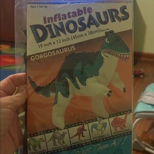 Gorgosaurus Inflatable Dinosaur Toy - Green and White